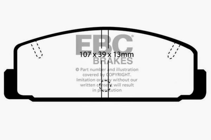 EBC 03-04 Mazda Protege 2.0 Turbo (Mazdaspeed) Redstuff Rear Brake Pads EBC Brake Pads - Performance AXOPROS