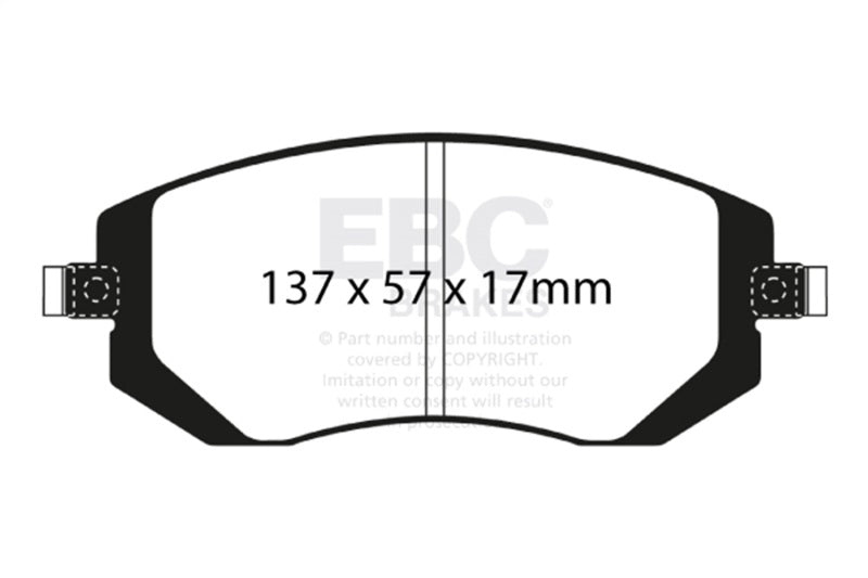 EBC 03-05 Subaru Impreza 2.0 Turbo WRX Bluestuff Front Brake Pads EBC Brake Pads - Racing AXOPROS