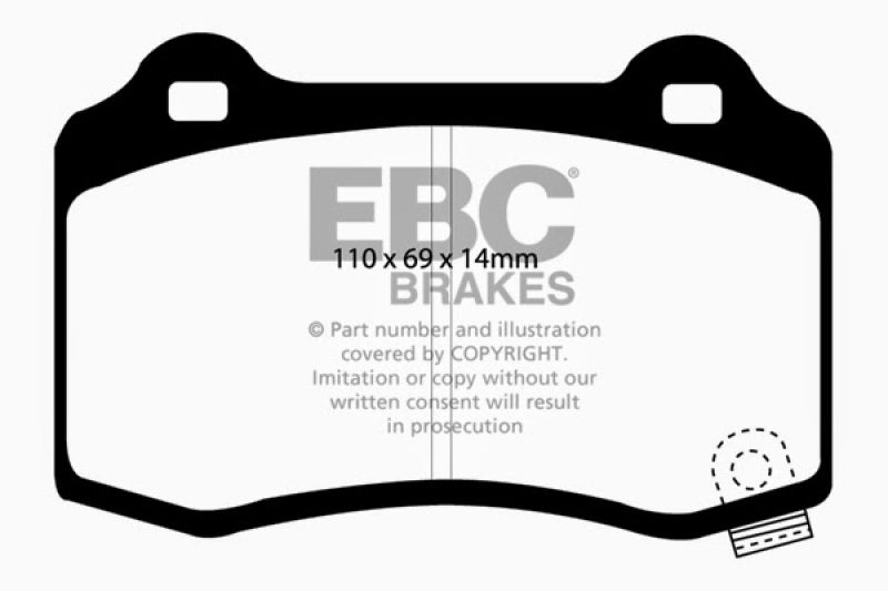 EBC 04-05 Cadillac CTS-V 5.7 Bluestuff Rear Brake Pads EBC Brake Pads - Racing AXOPROS