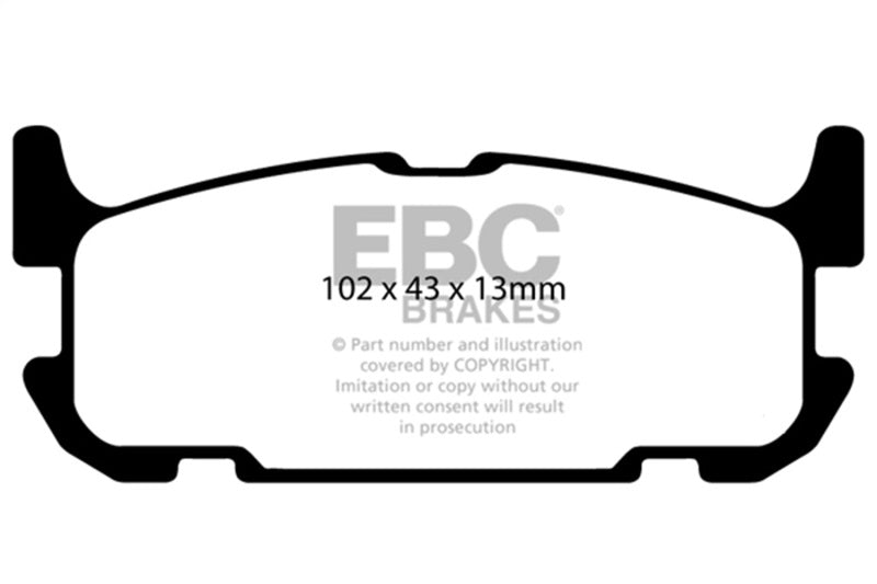 EBC 04-05 Mazda Miata MX5 1.8 (Sports Suspension) Yellowstuff Rear Brake Pads EBC Brake Pads - Performance AXOPROS