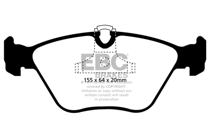 EBC 04-06 BMW X3 2.5 (E83) Yellowstuff Front Brake Pads EBC Brake Pads - Performance AXOPROS
