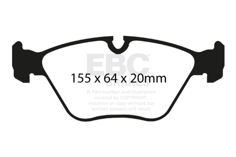 EBC 04-06 BMW X3 2.5 (E83) Yellowstuff Front Brake Pads EBC Brake Pads - Performance AXOPROS
