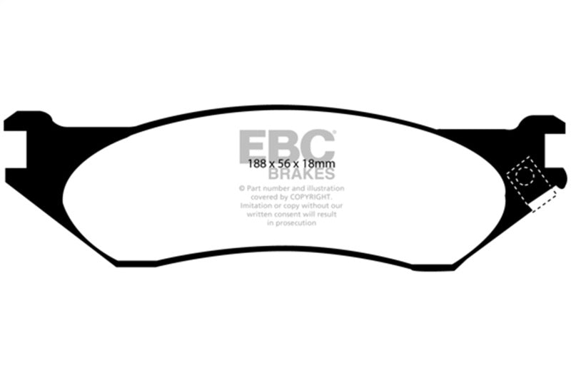 EBC 04-06 Dodge Durango 3.7 Greenstuff Front Brake Pads EBC Brake Pads - Performance AXOPROS