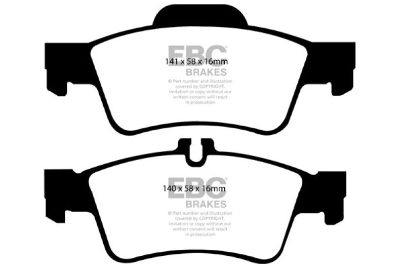EBC 04-06 Mercedes-Benz CL500 5.0 Yellowstuff Rear Brake Pads EBC Brake Pads - Performance AXOPROS