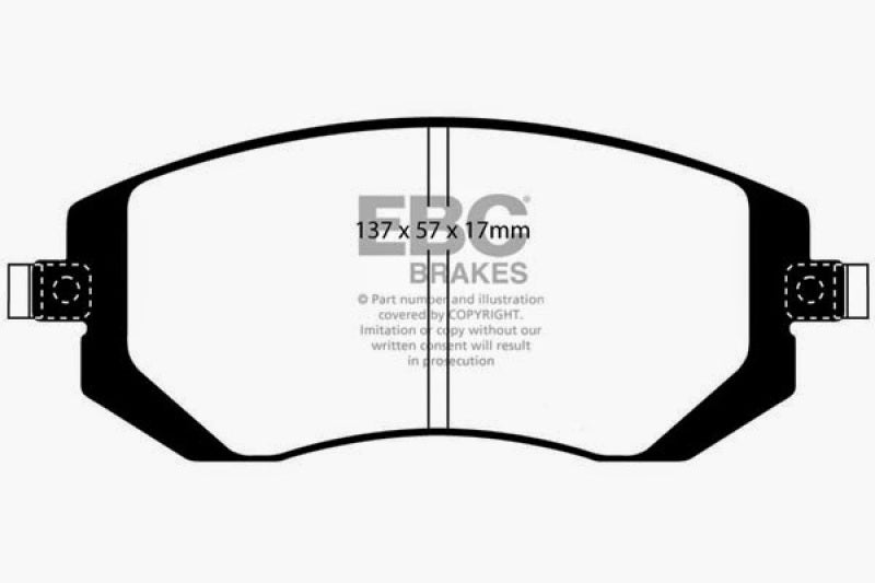 EBC 04-06 Saab 9-2X 2.0 Turbo Greenstuff Front Brake Pads EBC Brake Pads - Performance AXOPROS