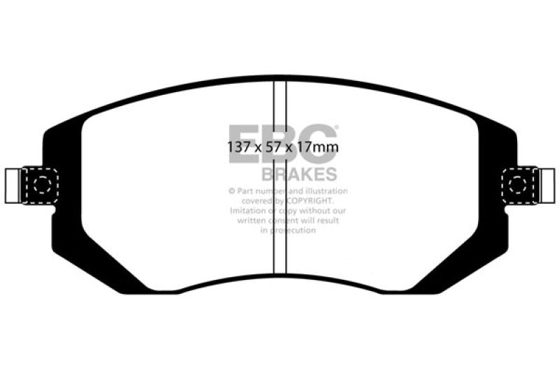 EBC 04-06 Saab 9-2X 2.0 Turbo Redstuff Front Brake Pads EBC Brake Pads - Performance AXOPROS