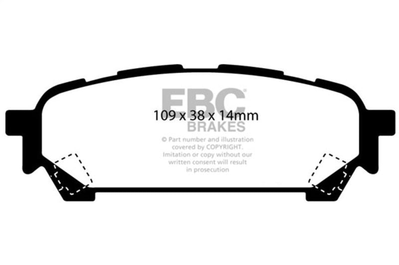 EBC 04-06 Saab 9-2X 2.0 Turbo Redstuff Rear Brake Pads EBC Brake Pads - Performance AXOPROS