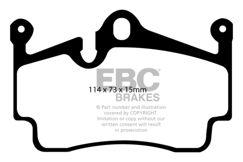 EBC 04-08 Porsche Boxster (Cast Iron Rotors only) 2.7 Yellowstuff Rear Brake Pads EBC Brake Pads - Performance AXOPROS