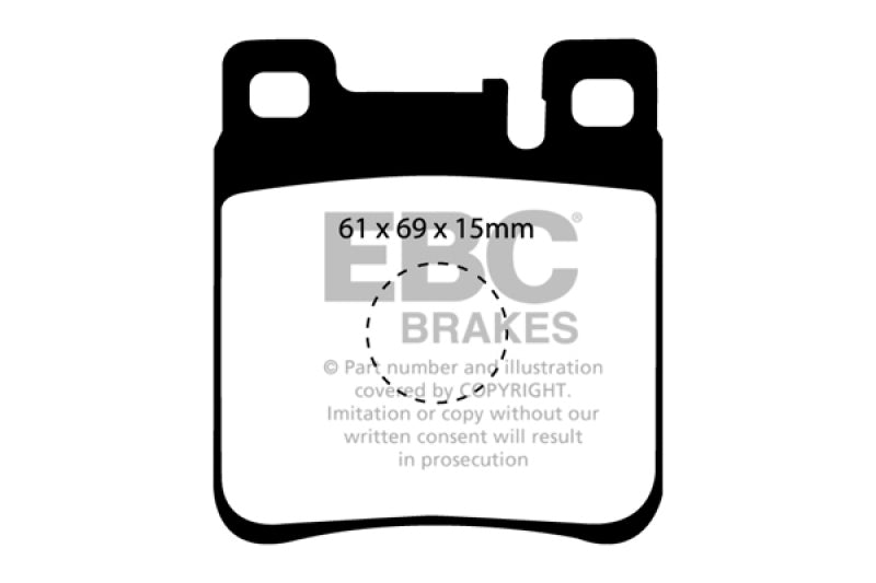 EBC 05-06 Chrysler Crossfire 3.2 SRT6 Yellowstuff Rear Brake Pads EBC Brake Pads - Performance AXOPROS