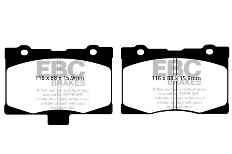 EBC 05-08 Acura RL 3.5 Yellowstuff Front Brake Pads EBC Brake Pads - Performance AXOPROS