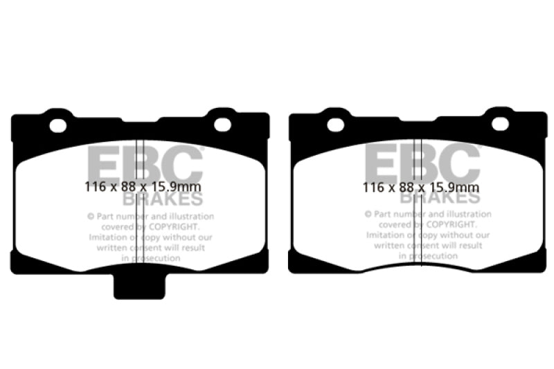 EBC 05-08 Acura RL 3.5 Yellowstuff Front Brake Pads EBC Brake Pads - Performance AXOPROS