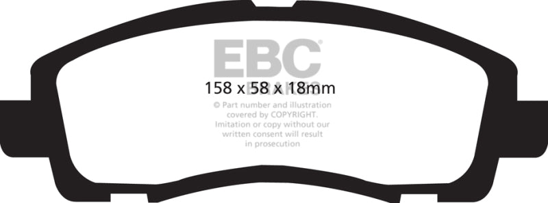 EBC 05-14 Honda Ridgeline 3.5 Greenstuff Front Brake Pads EBC Brake Pads - Performance AXOPROS