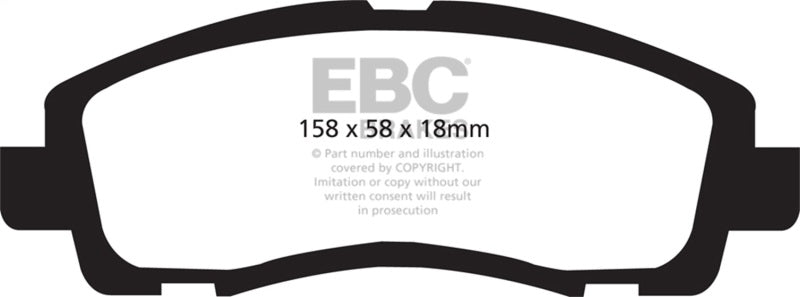 EBC 05-14 Honda Ridgeline 3.5 Greenstuff Front Brake Pads EBC Brake Pads - Performance AXOPROS