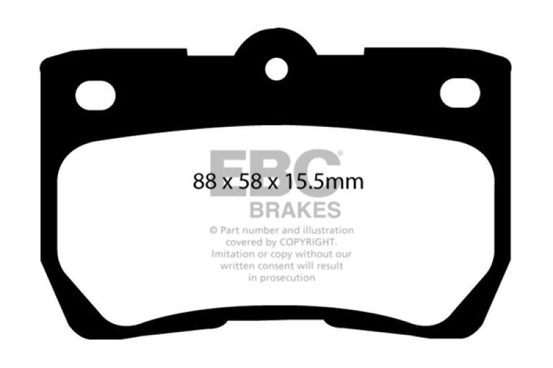 EBC 06-07 Lexus GS300 3.0 Redstuff Rear Brake Pads EBC Brake Pads - Performance AXOPROS