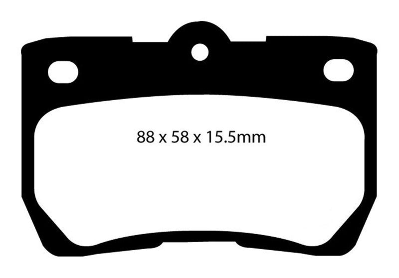 EBC 06-07 Lexus GS300 3.0 Yellowstuff Rear Brake Pads EBC Brake Pads - Performance AXOPROS