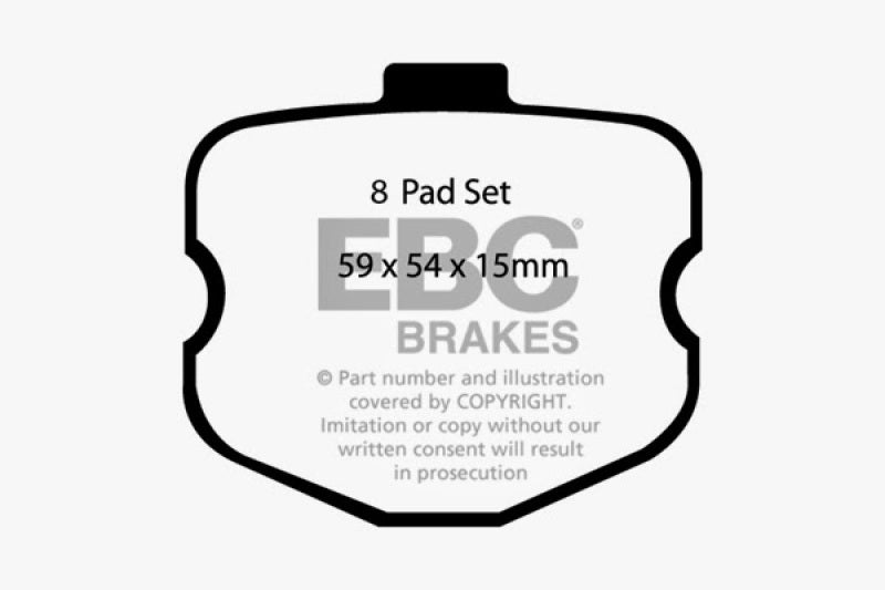 EBC 06-08 Chevrolet Corvette (C6) 7.0 (Z06) Redstuff Rear Brake Pads EBC Brake Pads - Performance AXOPROS