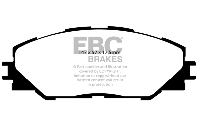 EBC 06-08 Toyota RAV 4 2.4 (3rd Row Seats) Greenstuff Front Brake Pads EBC Brake Pads - Performance AXOPROS