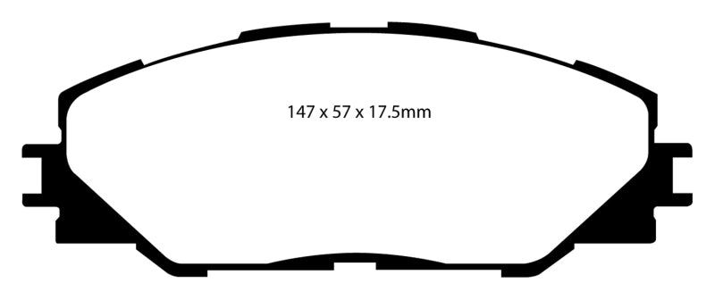 EBC 06-08 Toyota RAV 4 2.4 (3rd Row Seats) Greenstuff Front Brake Pads EBC Brake Pads - Performance AXOPROS