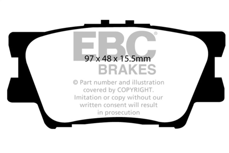 EBC 06-08 Toyota RAV 4 2.4 Greenstuff Rear Brake Pads EBC Brake Pads - Performance AXOPROS