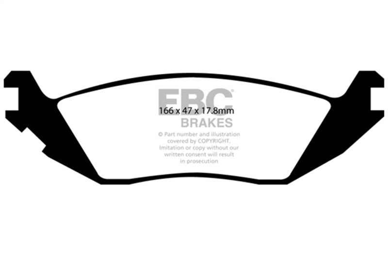 EBC 06-09 Chrysler Aspen 4.7 Extra Duty Rear Brake Pads EBC Brake Pads - Performance AXOPROS