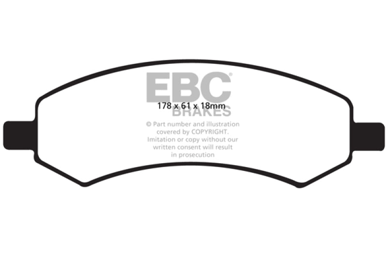 EBC 06-09 Chrysler Aspen 4.7 Yellowstuff Front Brake Pads EBC Brake Pads - Performance AXOPROS