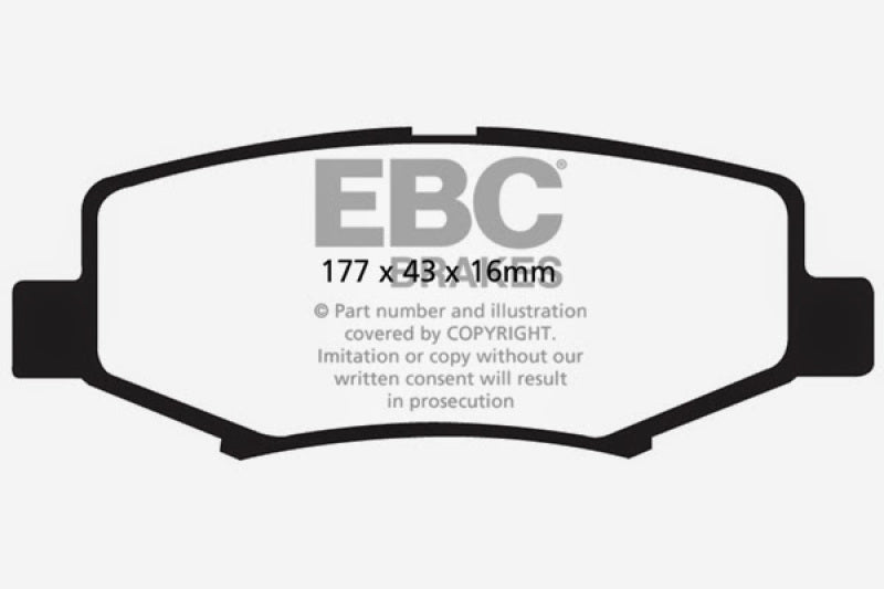EBC 06-11 Dodge Nitro 3.7 Extra Duty Rear Brake Pads EBC Brake Pads - Performance AXOPROS