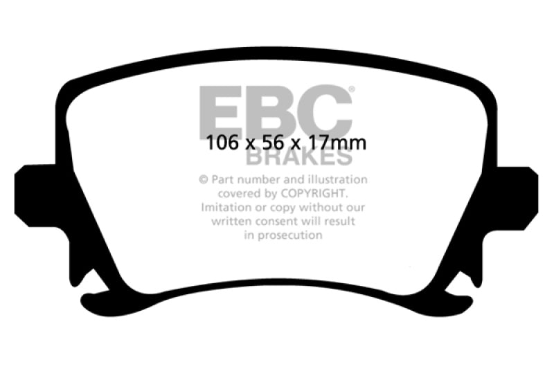 EBC 06-13 Audi A3 2.0 Turbo (Girling rear caliper) Greenstuff Rear Brake Pads EBC Brake Pads - Performance AXOPROS