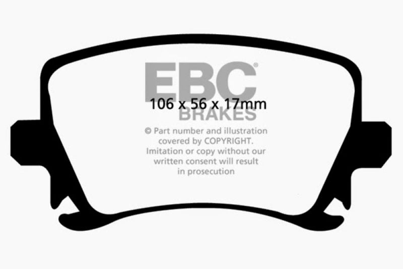 EBC 06-13 Audi A3 2.0 Turbo (Girling rear caliper) Redstuff Rear Brake Pads EBC Brake Pads - Performance AXOPROS