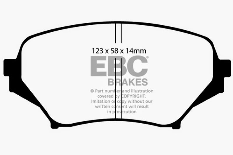 EBC 06-15 Mazda Miata MX5 2.0 Yellowstuff Front Brake Pads EBC Brake Pads - Performance AXOPROS