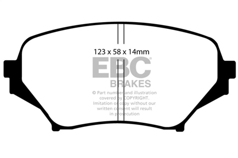 EBC 06-15 Mazda Miata MX5 2.0 Yellowstuff Front Brake Pads EBC Brake Pads - Performance AXOPROS