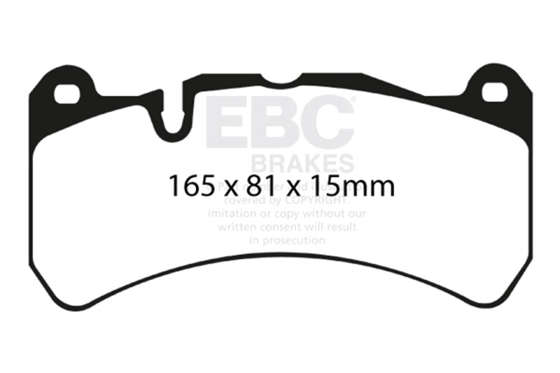 EBC 07-08 Ferrari 430 Scuderia 4.3 Yellowstuff Front Brake Pads EBC Brake Pads - Performance AXOPROS