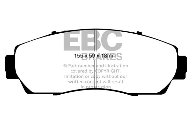 EBC 07-09 Acura RDX 2.3 Turbo Redstuff Front Brake Pads EBC Brake Pads - Performance AXOPROS