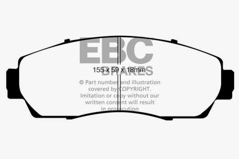 EBC 07-09 Acura RDX 2.3 Turbo Yellowstuff Front Brake Pads EBC Brake Pads - Performance AXOPROS