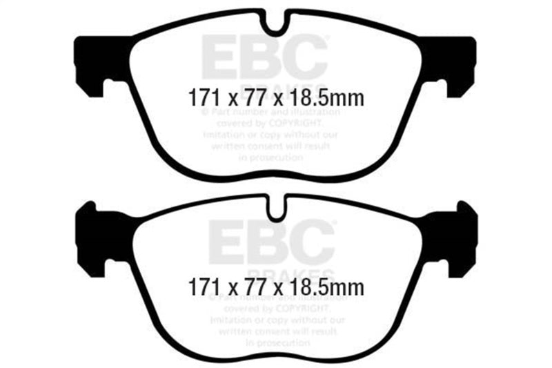 EBC 07-10 BMW X5 3.0 Yellowstuff Front Brake Pads EBC Brake Pads - Performance AXOPROS