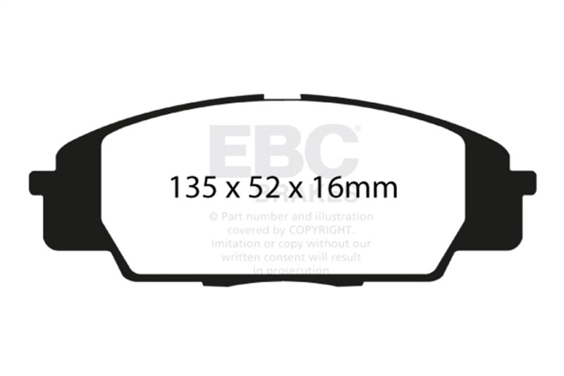 EBC 07-11 Acura CSX (Canada) 2.0 Type S Redstuff Front Brake Pads EBC Brake Pads - Performance AXOPROS