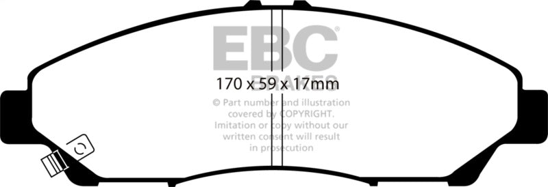 EBC 07-13 Acura MDX 3.7 Greenstuff Front Brake Pads EBC Brake Pads - Performance AXOPROS