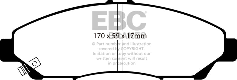 EBC 07-13 Acura MDX 3.7 Yellowstuff Front Brake Pads EBC Brake Pads - Performance AXOPROS