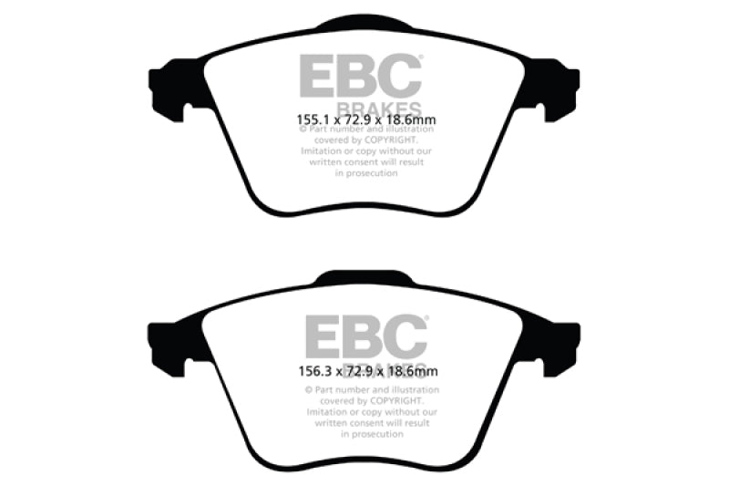 EBC 07-13 Mazda 3 2.3 Turbo Redstuff Front Brake Pads EBC Brake Pads - Performance AXOPROS
