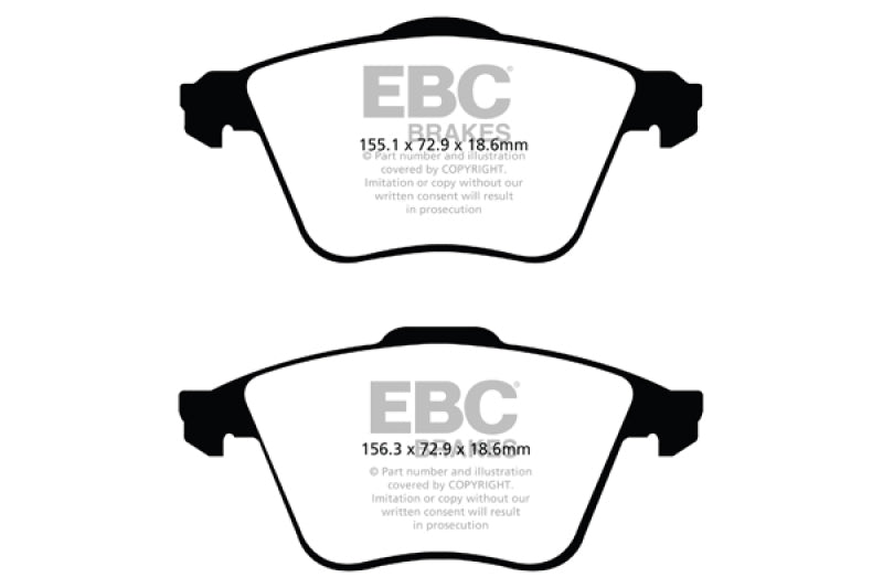EBC 07-13 Mazda 3 2.3 Turbo Yellowstuff Front Brake Pads EBC Brake Pads - Performance AXOPROS