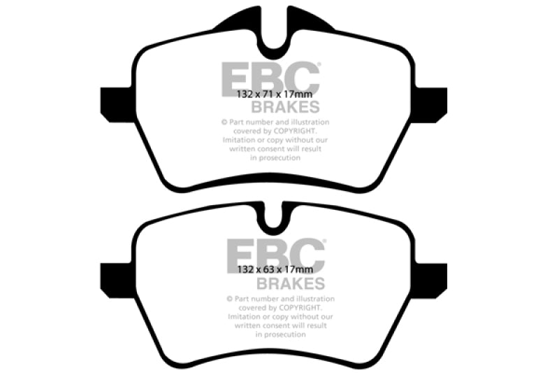 EBC 07-14 Mini Hardtop 1.6 Turbo Cooper S Greenstuff Front Brake Pads EBC Brake Pads - Performance AXOPROS