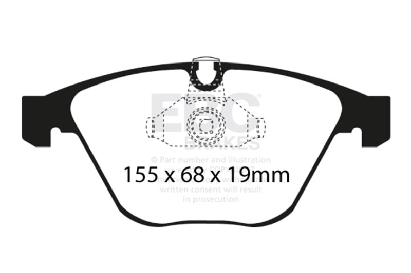 EBC 08-10 BMW M3 4.0 (E90) Yellowstuff Front Brake Pads EBC Brake Pads - Performance AXOPROS