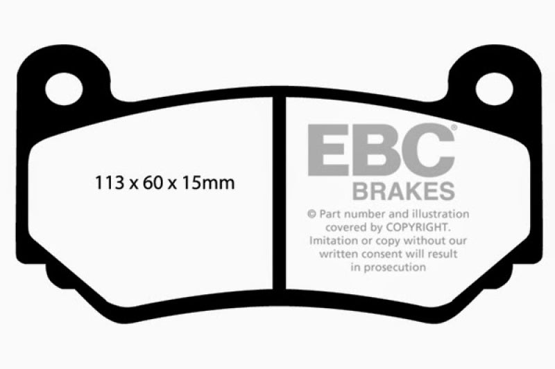 EBC 08-11 Lotus Exige 1.8 Supercharged (240) Yellowstuff Front Brake Pads EBC Brake Pads - Performance AXOPROS