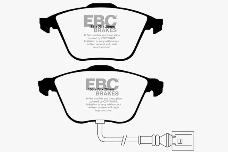 EBC 08-11 Volkswagen CC 3.6 Yellowstuff Front Brake Pads EBC Brake Pads - Performance AXOPROS