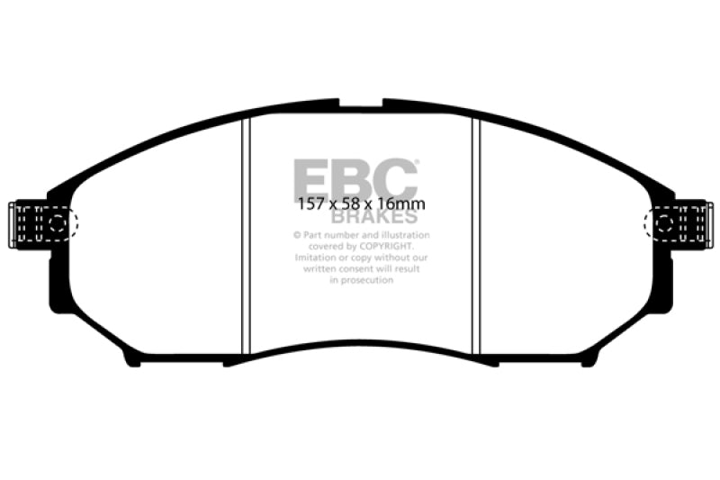 EBC 08-13 Infiniti EX35 3.5 Yellowstuff Front Brake Pads EBC Brake Pads - Performance AXOPROS