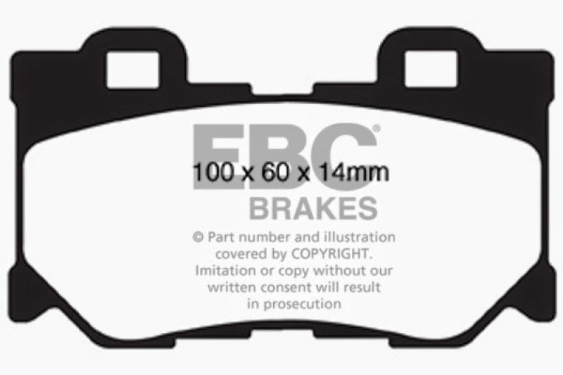 EBC 08-13 Infiniti FX50 5.0 Redstuff Rear Brake Pads EBC Brake Pads - Performance AXOPROS