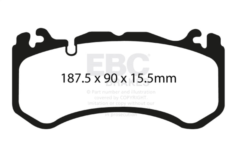 EBC 08-13 Mercedes-Benz C63 AMG (W204) 6.2 Redstuff Front Brake Pads EBC Brake Pads - Performance AXOPROS