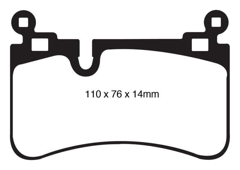 EBC 08-13 Mercedes-Benz C63 AMG (W204) 6.2 Yellowstuff Rear Brake Pads EBC Brake Pads - Performance AXOPROS