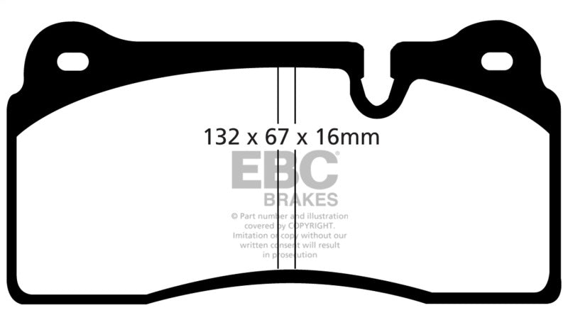EBC 08-17 Audi R8 / 04-14 Lamborghini Gallardo Redstuff Rear Brake Pads EBC Brake Pads - Performance AXOPROS