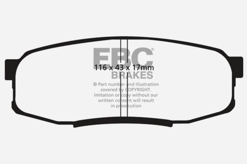EBC 08+ Lexus LX570 5.7 Extra Duty Rear Brake Pads EBC Brake Pads - Performance AXOPROS