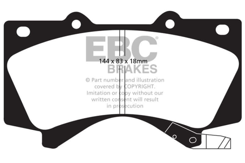 EBC 08+ Lexus LX570 5.7 Greenstuff Front Brake Pads EBC Brake Pads - Performance AXOPROS